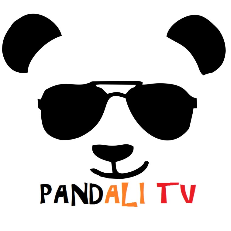 Панда в очках наклейка