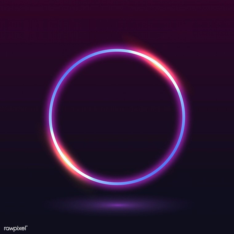 Светящийся неоновый круг