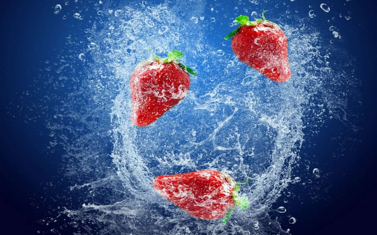 Фрукты вода брызги