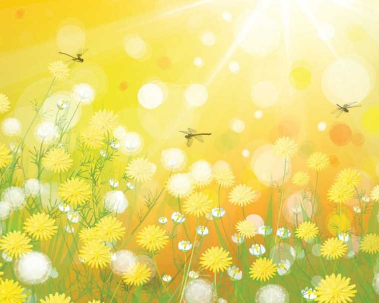 Фон из одуванчиков