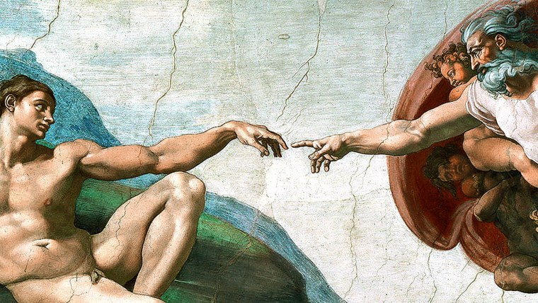 Возрождение Адама Микеланджело картина