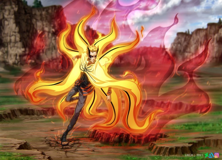 Наруто в режиме Девятихвостого