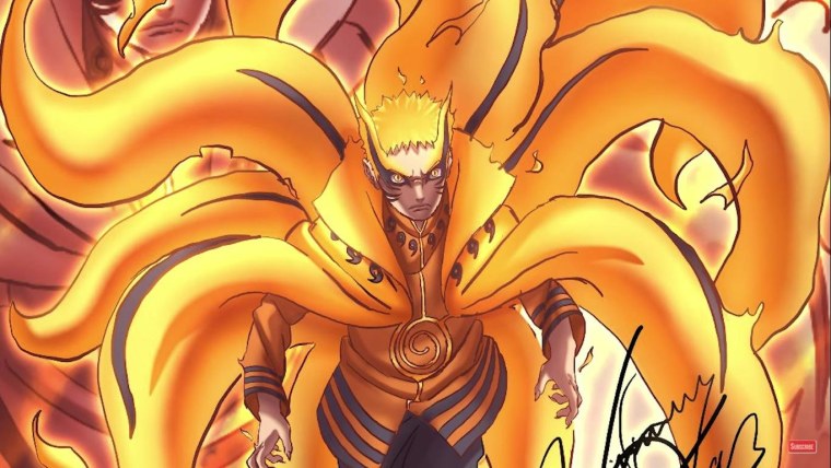 Наруто в режиме бариона арт