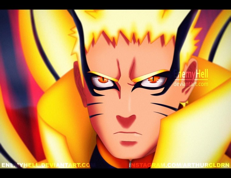 Наруто в режиме бариона арт