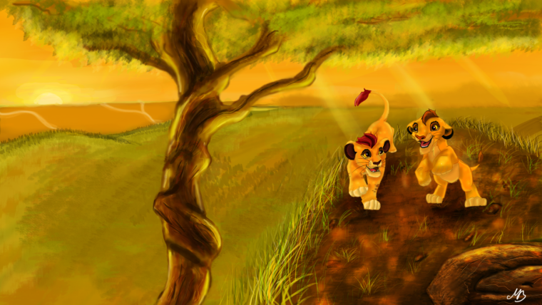 Фон Король Лев лес