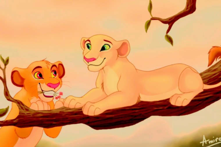 Симба и Нала маленькие любовь