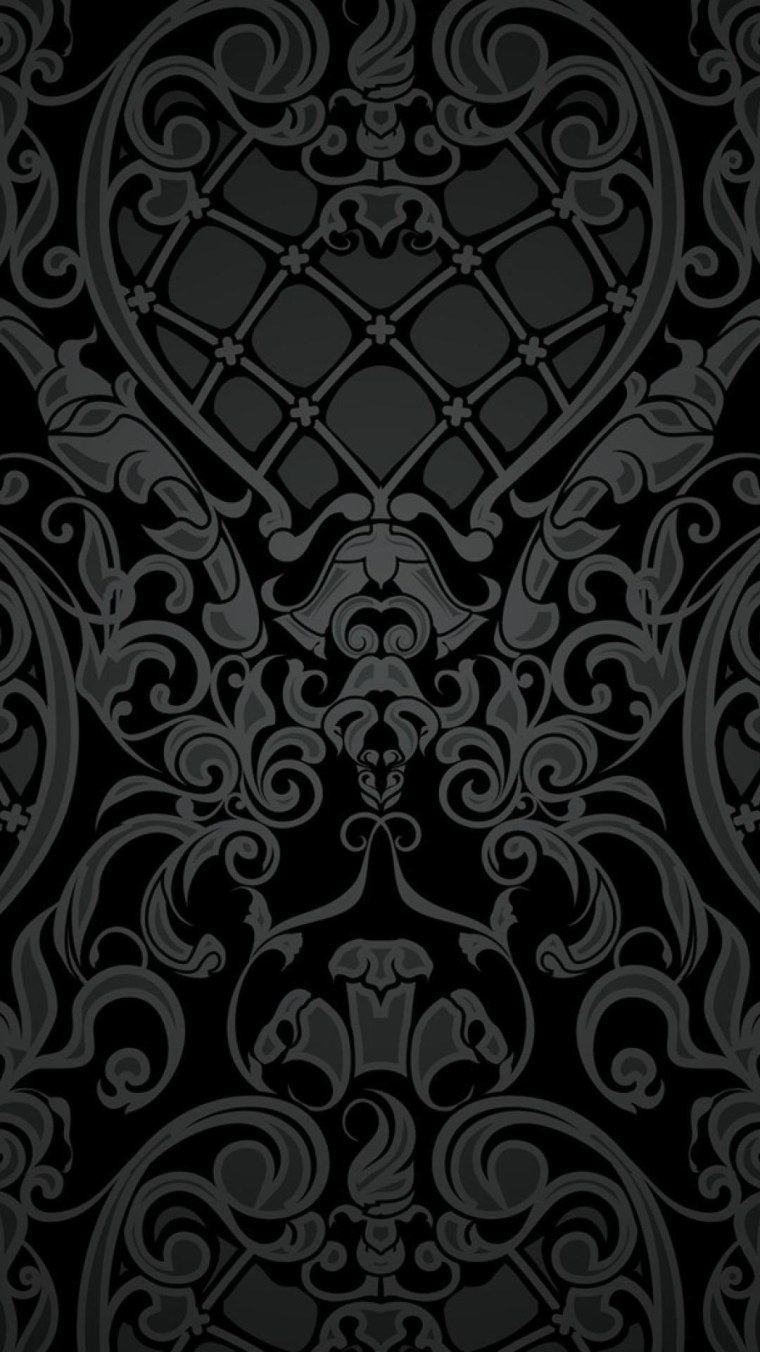 Черный фон с узорами