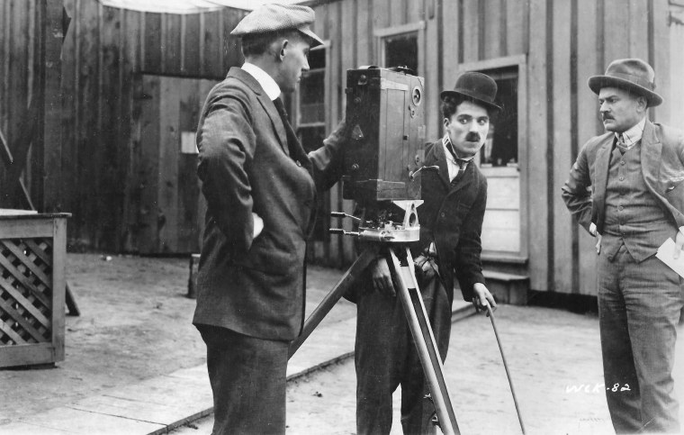 Чарли Чаплин на съемках