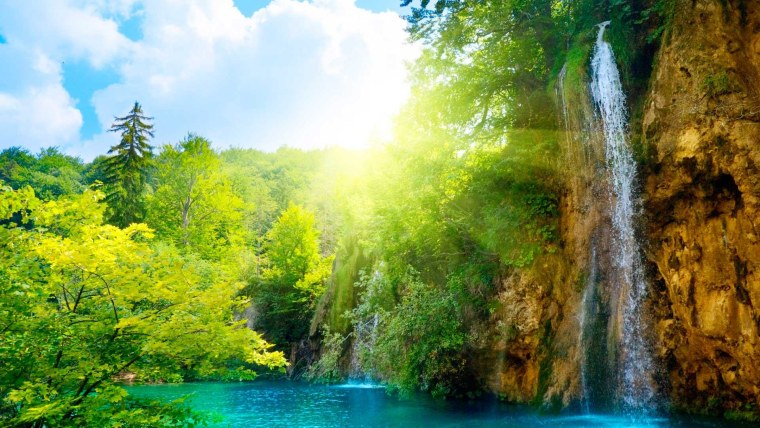 Природа водопад