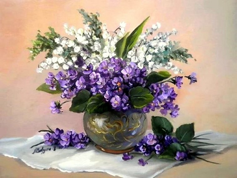 Цветочные натюрморты художница anca Bulgaru