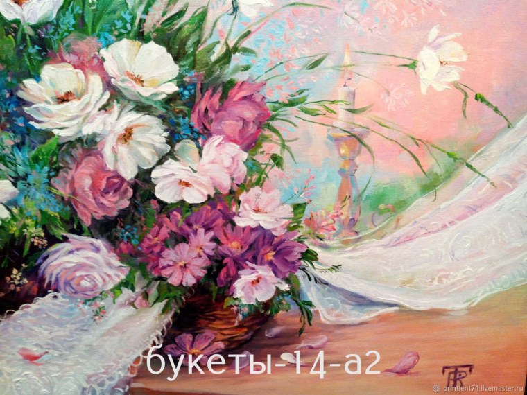 Картины маслом цветы