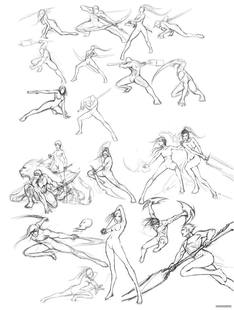 Человек в динамичной позе