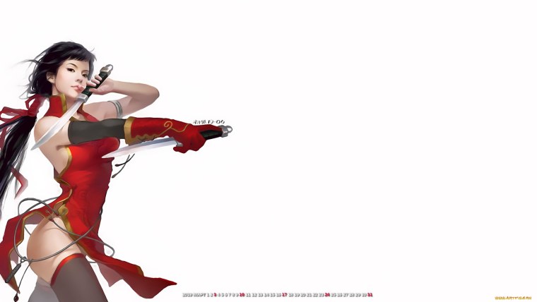 Девушка с двумя клинками