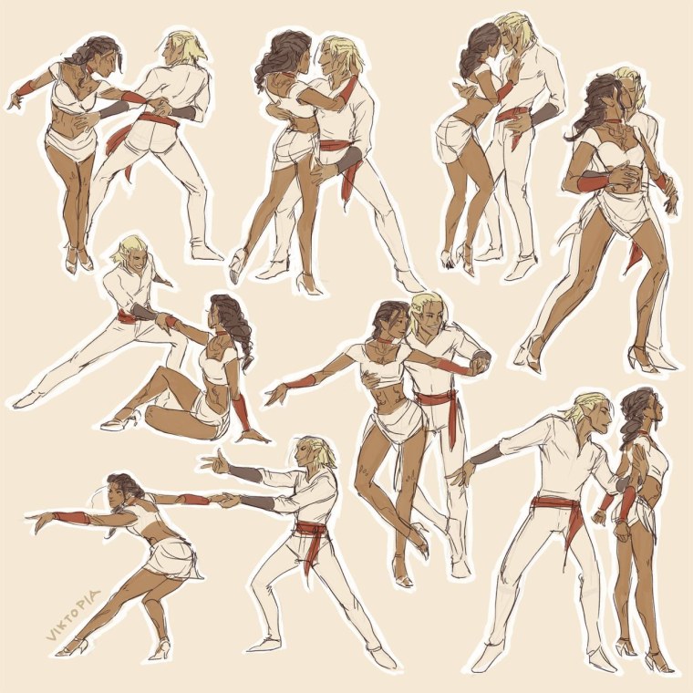 Арты с динамичными позами