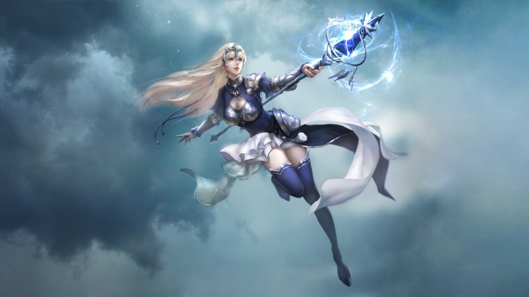 Девушка с посохом