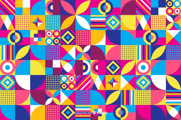 Геометрические фигуры на белом фоне