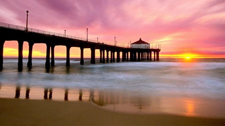 Венис Бич Лос Анджелес закат