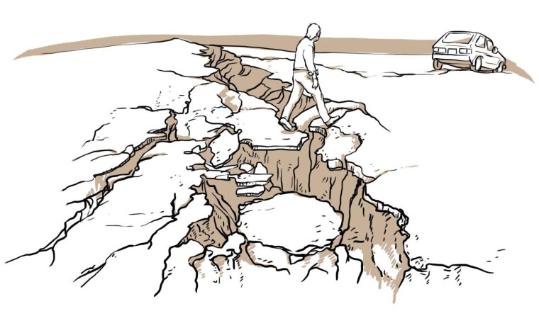 Землетрясение рисунок