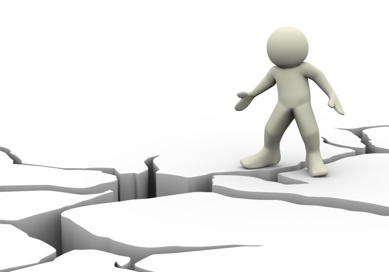 Землетрясение человечки