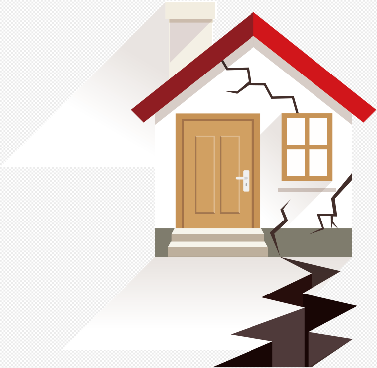 Разрушенный дом вектор