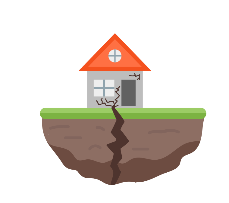 Землетрясение иллюстрация
