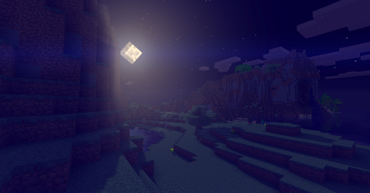 Майнкрафт шейдеры ночь