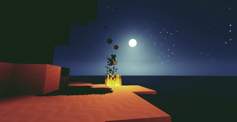 Пейзаж из МАЙНКРАФТА ночной