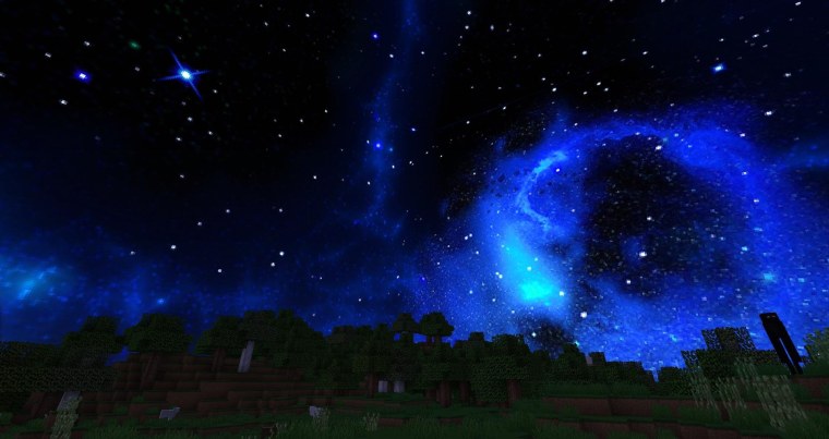 Ночное небо в МАЙНКРАФТЕ