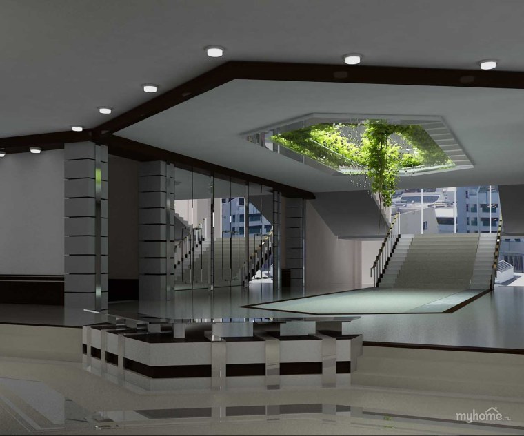 Интерьер вестибюля общественного здания