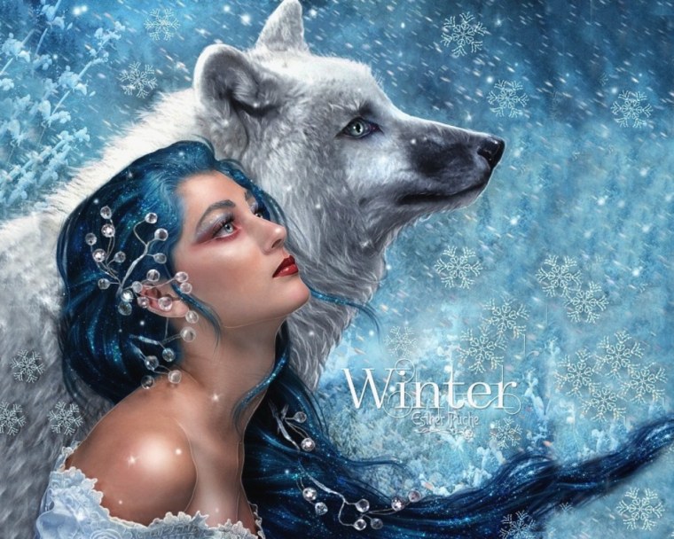 Девушка с волком