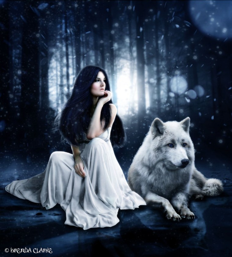 Девушка с волком