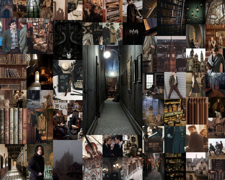 Dark Академия aesthetic коллаж