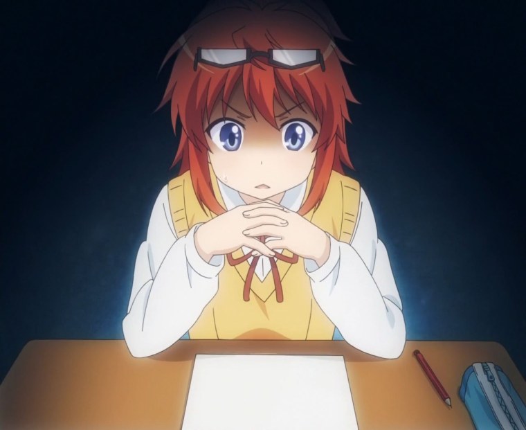 Задумчивое лицо аниме