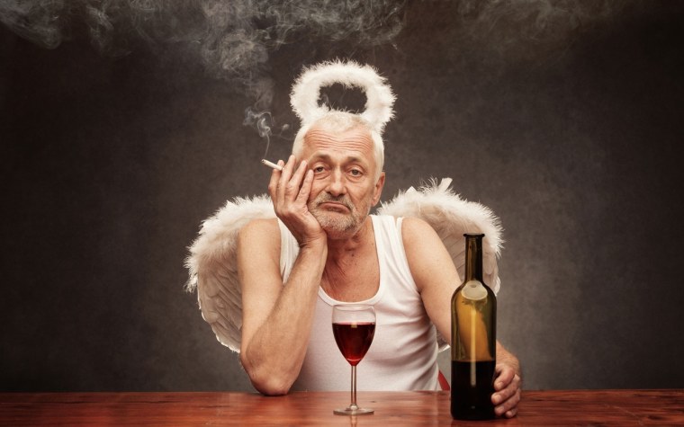 Мужчина с нимбом