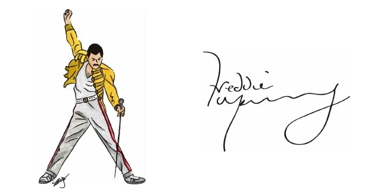 Фредди Меркьюри фирменный знак