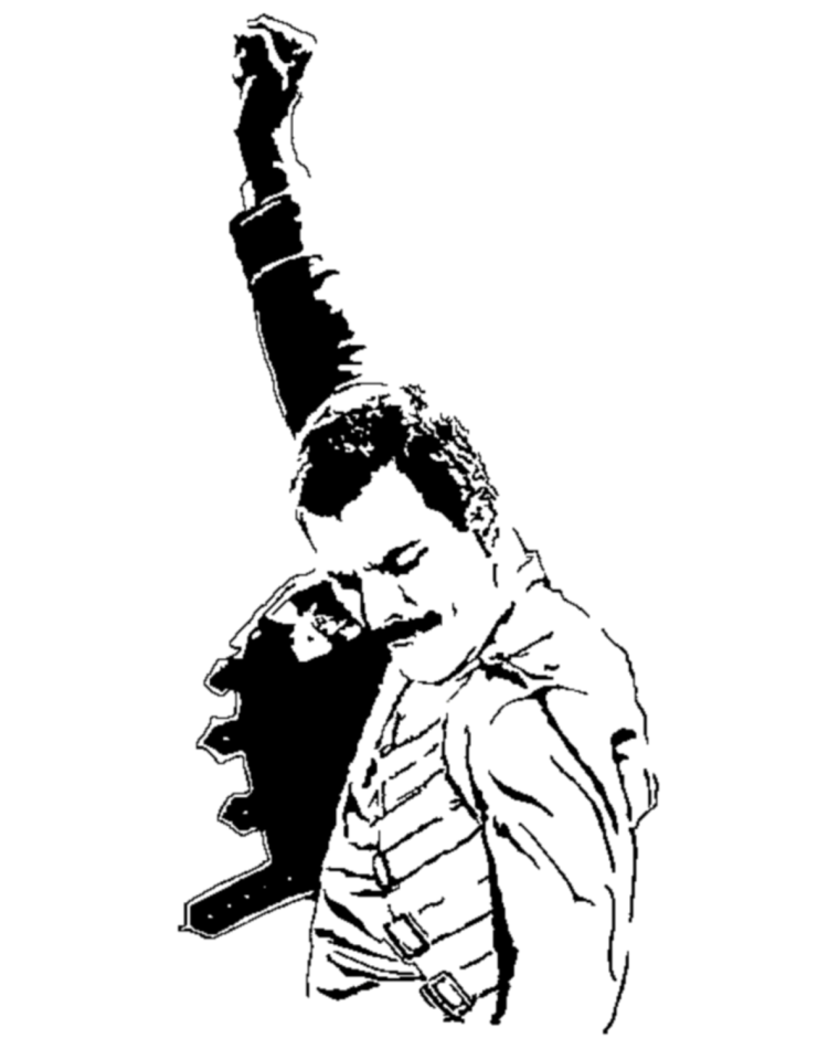 Фредди Меркьюри силуэт