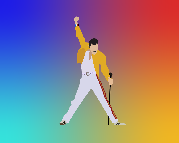 Фредди Меркьюри силуэт