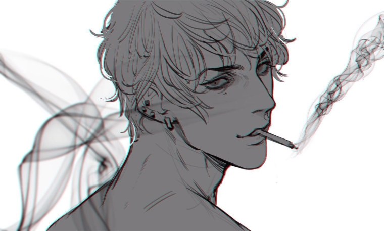 Аниме с сигаретой