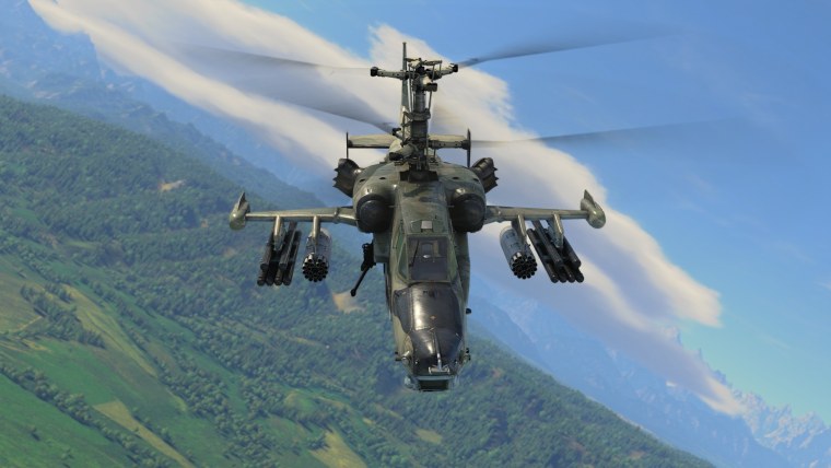 Вертолёт Аллигатор ка-52 атака