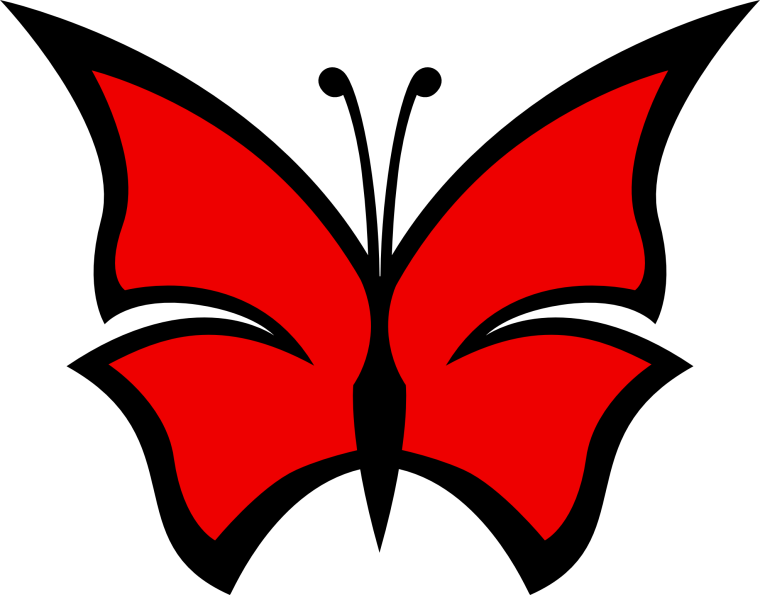 Красная бабочка