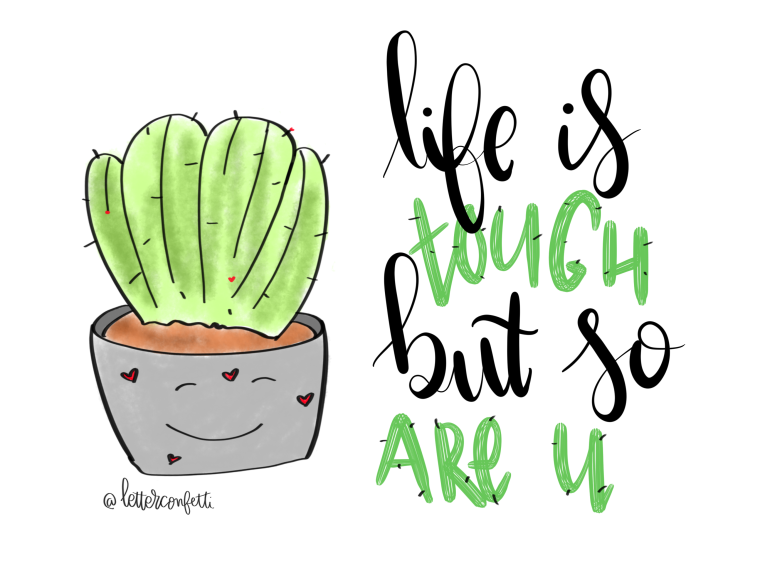 Девушка с кактусом рисунок