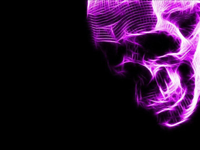 Фиолетовая картинка на рабочий стол череп
