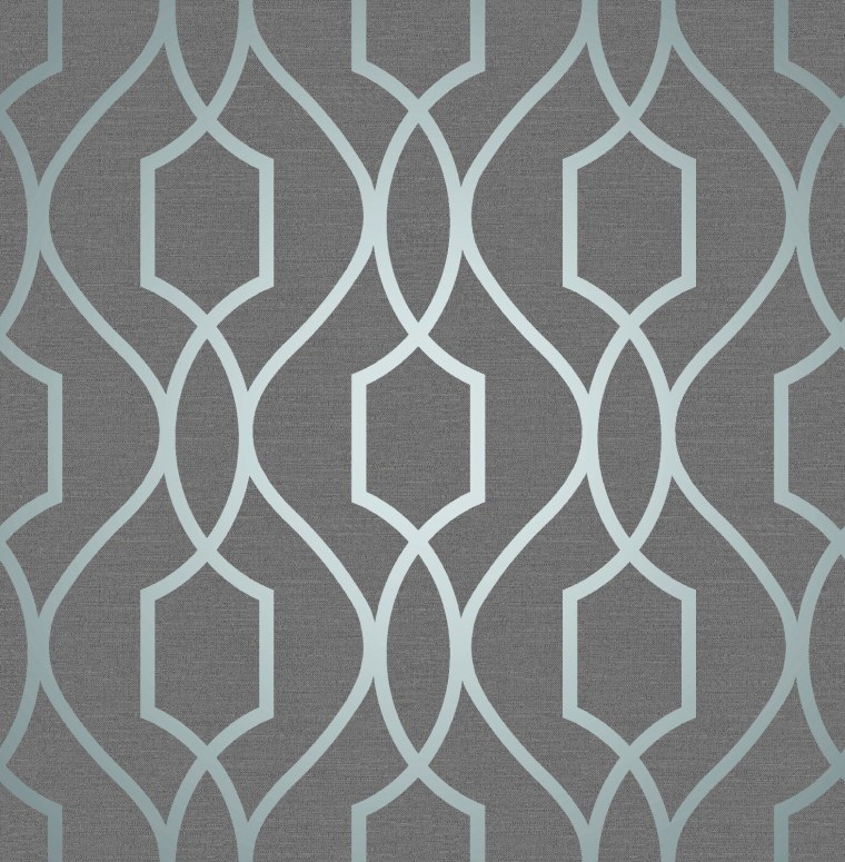 Обои Anna French Seraphina at6057 Klein Trellis Silver on Grey