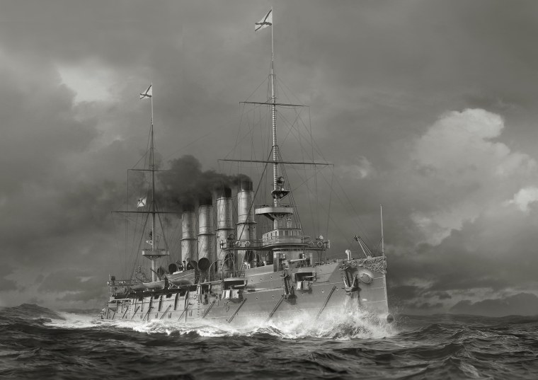 Военный корабль крейсер Аврора