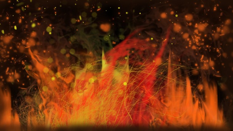 Разноцветный огонь