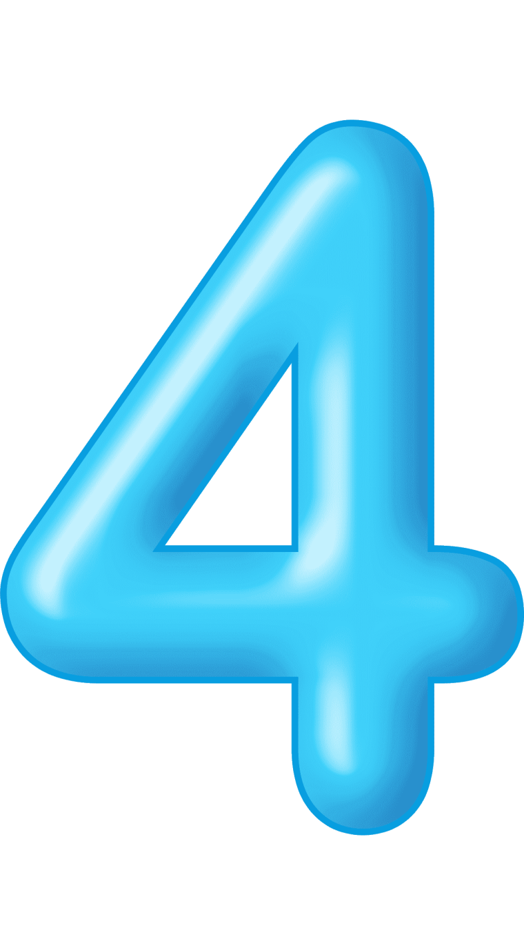 Цифра 4 для детей