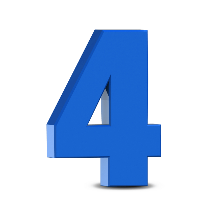 Цифра 4 без фона