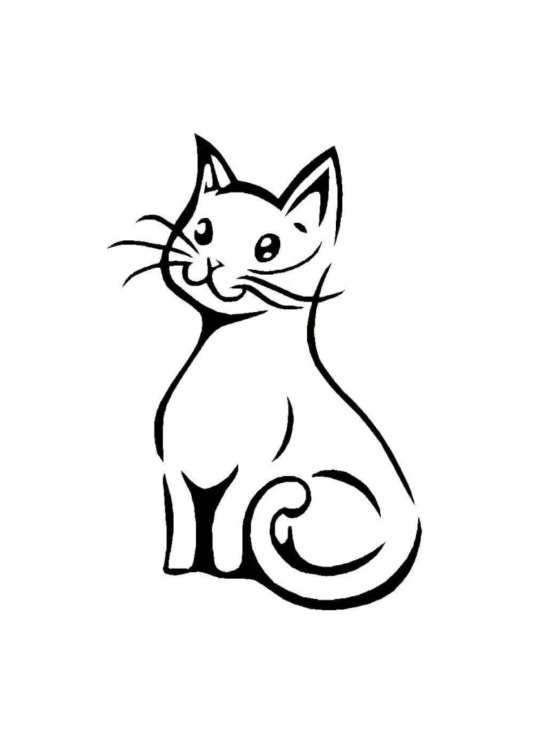 Трафарет кошки