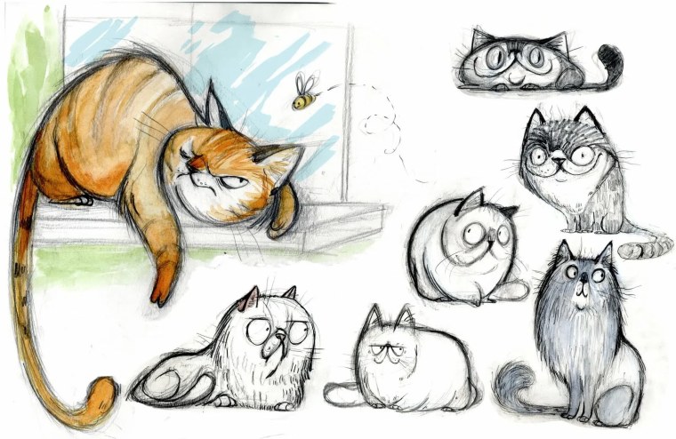 Рисунки котов в разных стилях