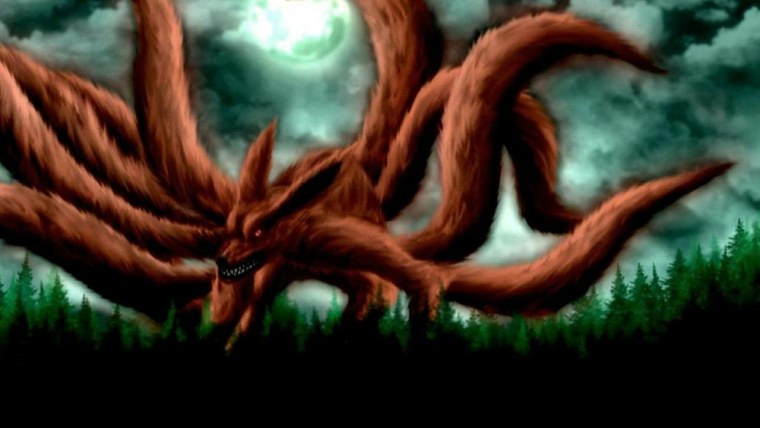 Девятихвостый демон из Наруто